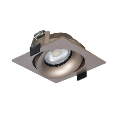 Artdelight Alice - spot encastré - 90 x 90 mm, 83 x 83 mm de taille d'installation - champagne