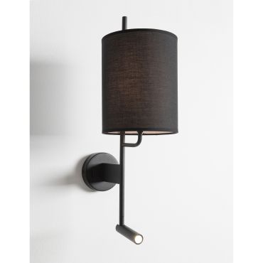 Nova Luce Yama - applique murale avec interrupteur - 18 x 29,6 x 57,5 cm - 3W LED inclus - noir