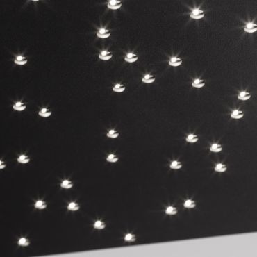 Nova Luce Cielo - plafonnier - 30 x 30 x 4 cm - 8W LED dimmable inclus - noir
