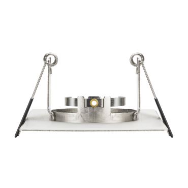 Integral LED London - spot encastré - 85 x 85 mm, Ø 70 mm encastré - IP65 - nickel satiné