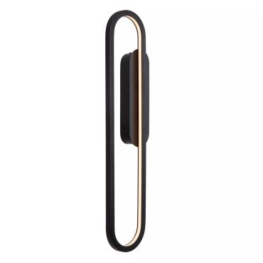Lucide Thelma - applique murale - 12 x 5,6 x 60 cm - 22W LED dimmable inclus - noir