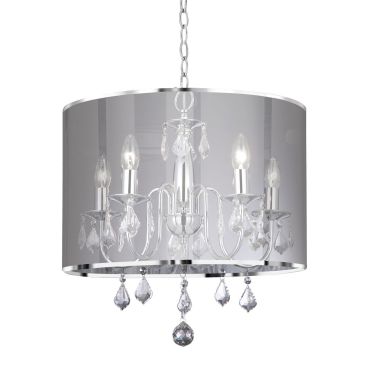 Searchlight Venetian - lustre - Ø 50 x 100 cm - chrome