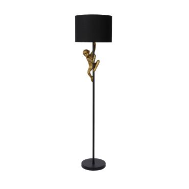 Lucide Extravaganza Chimp - lampadaire - 150 cm - noir et or