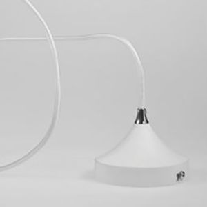 Artdelight Iron - lampe suspendue - Ø 12 x 120 cm - blanc