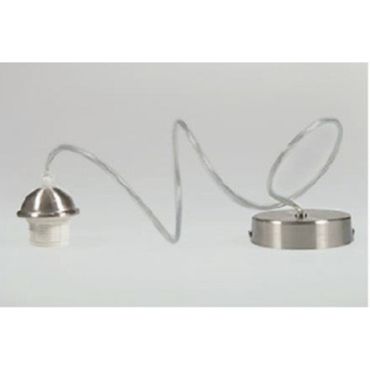 Artdelight Iron - lampe suspendue - Ø 12 x 120 cm - acier mat et transparent