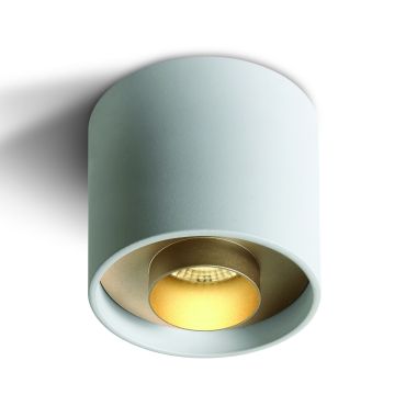 ONE Light Dark Light Cylindres - spot en saillie 1L - Ø 10 x 10 cm - 22W LED inclus - blanc