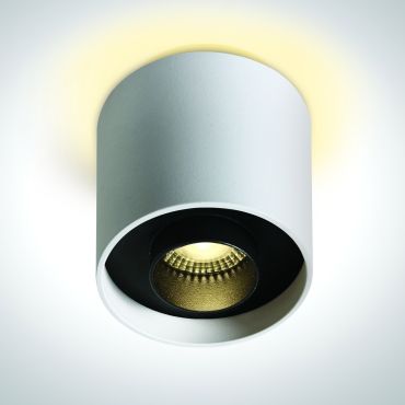 ONE Light Dark Light Cylinders - spot en saillie avec réflecteurs interchangeables - Ø 7 x 8 cm - 8W LED inclus - blanc