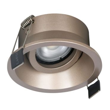Artdelight Roura - spot encastrable - Ø 90 mm, Ø 82 mm dimension d’encastrement - champagne