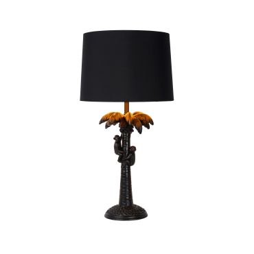 Lucide Extravaganza Coconut - lampe à poser - Ø 30,5 x 50 cm - noir