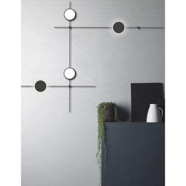 Nova Luce Magna - structure magnétique pour mur/plafond - 150 x 1,5 x 12 cm - convient à un maximum de 120W LED - noir sable