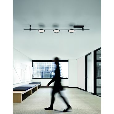 Nova Luce Libo - point lumineux système de rail magnétique - Ø 16 x 6 cm - 15W LED inclus - noir sable