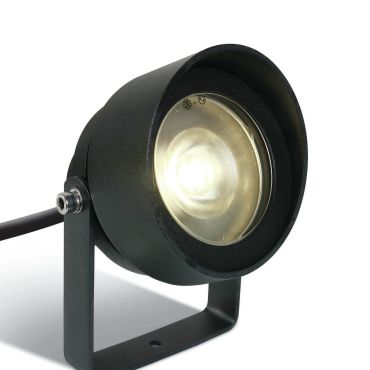 ONE Light Garden Round Spots - spot de sol sur piquet - Ø 10,3 x 12 cm - 11W LED inclus - IP65 - anthracite