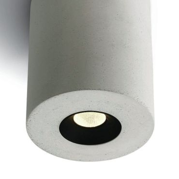 ONE Light COB Indoor Round Cylinders - plafonnier - Ø 7,5 x 11 cm - 4,5W LED inclus - béton blanc