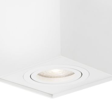 Nova Luce Rende - spot en saillie - 8 x 8 x 9 cm - blanc