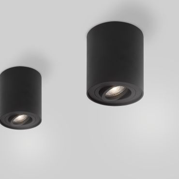 Nova Luce Gozzano - spot en saillie - Ø 8 x 9 cm - noir