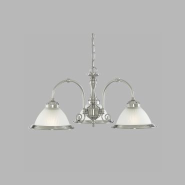 Searchlight American Diner - lampe suspendue - Ø 62 x 82 cm - chrome