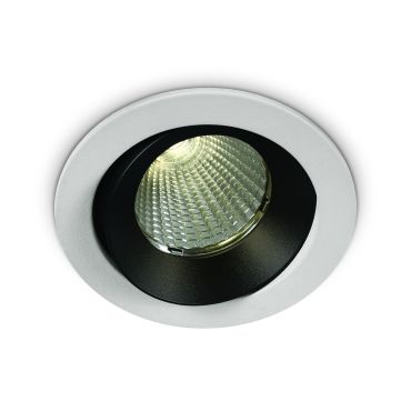 ONE Light COB Dark Light Range - spot encastré - Ø 85 mm, Ø 72 mm encastré - 12W LED dimmable inclus - IP65 - blanc