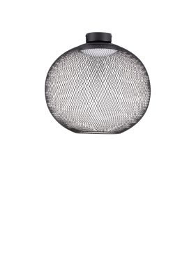 Nova Luce Kinetic - plafonnier - Ø 50 x 50 cm - 24W LED inclus - noir mat