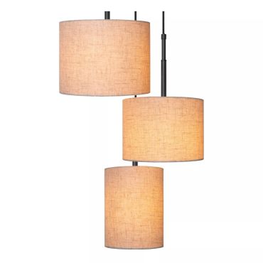 MODÈLE D’EXPOSITION - Lucide Maya - lampe suspendue 3L - Ø 46 x 177 cm - beige