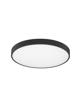 Nova Luce Perfect Profile - plafonnier sur télécommande (incl.) - Ø 60 x 10 cm - 40W LED dimmable inclus - 2700K-6000K - noir
