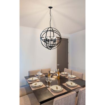 Searchlight Orbit - lustre - Ø 60 x 210 cm - noir mat