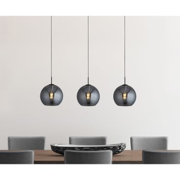 Searchlight Amsterdam - lampe suspendue - 146 x 30 x 240 cm - noir