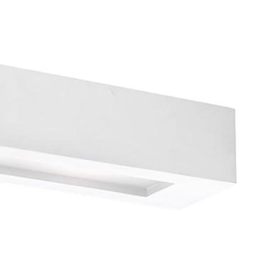 Nova Luce Otello - applique murale - 22 x 9,5 x 7 cm - plâtre blanc