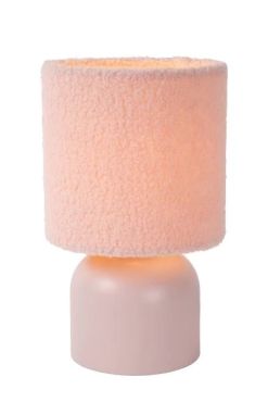 MODÈLE D’EXPOSITION - Lucide Woolly - lampe à poser - Ø 16 x 28 cm - rose