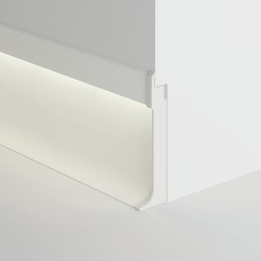 KLUS Olis-K - profilé de plinthe en aluminium - 2,41 x 9 cm - blanc