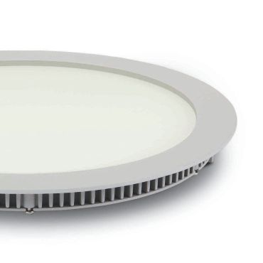 ONE Light Round Recessed Panels Die Cast - spots encastrés - Ø 29,5 x 2,2 cm - 30W LED inclus - IP40 - blanc - couleur de lumière blanc chaud