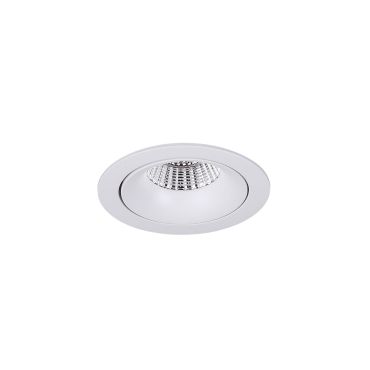 Maxlight Arya Tilted - spot encastré - Ø 104 mm, Ø 92 mm encastré - 8W LED dimmable inclus - blanc