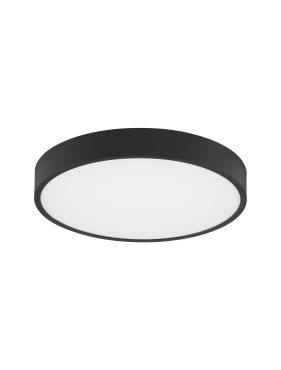 Nova Luce Perfect Profile - plafonnier télécommandé (incl.) - Ø 40 x 10 cm - 20W LED dimmable inclus - 2700K-6000K - noir