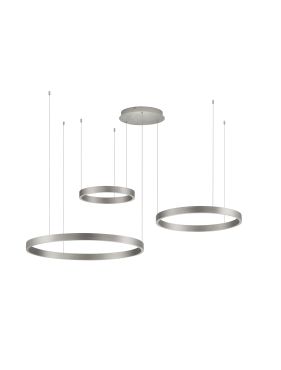 Nova Luce Elowen - lampe suspendue - 148 x 250 x 106 cm - 181W dimmable LED inclus - argent champagne brossé