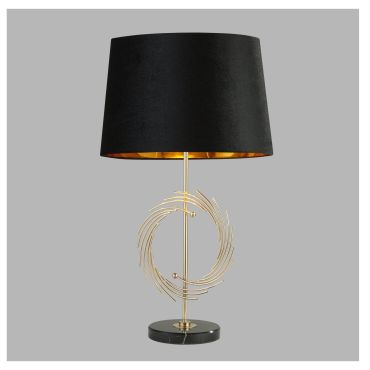 Searchlight Roman - lampe à poser - 56 cm - noir et or