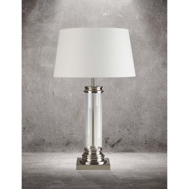 Searchlight Pedestal - lampe à poser - Ø 37 x 62 cm - argent satiné