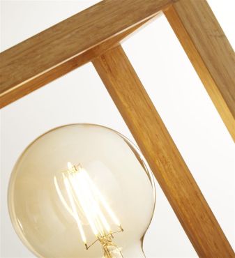 Searchlight Square - lampe à poser - 20 x 20 x 25 cm - noir et marron