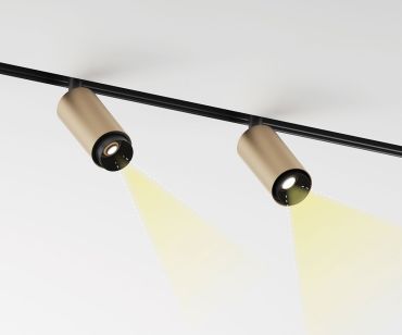 VK Lighting Eiva - système de rail magnétique - spot sur rail avec zoom - Ø 4,5 x 9 cm - 15W LED inclus - Dimmable DALI - noir