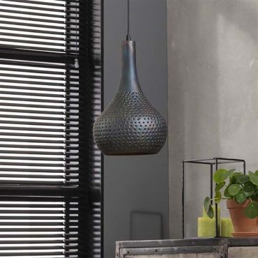 Vico Perforated - lampe suspendue - Ø 25 x 150 cm - noir brun