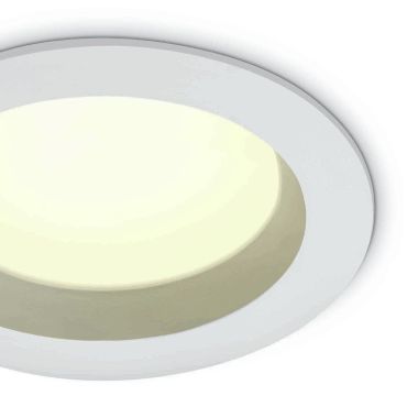ONE Light Salle de bain Downlights - spot encastré - Ø 170 mm, Ø 140 mm encastré - 18W LED inclus - IP54 - blanc - couleur de lumière blanc chaud