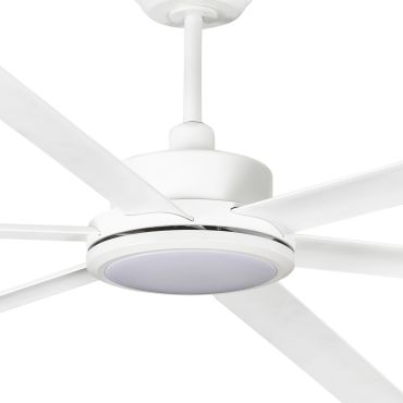 Faro Rotterdam 30 XXL - ventilateur de plafond avec lumière et télécommande - Ø 300 cm - 32W LED inclus - blanc mat
