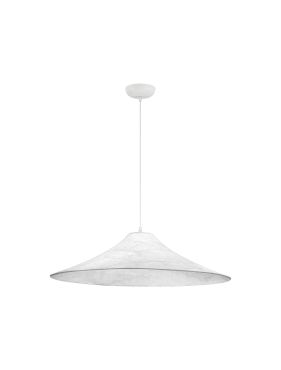 Nova Luce Oket - lampe suspendue - Ø 90 x 180 cm - blanc sablé