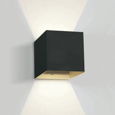 ONE Light Outdoor Wall Dark Lights - applique murale extérieure - 11,1 x 9,5 x 11 cm - 2 x 3W LED inclus - IP54 - noir