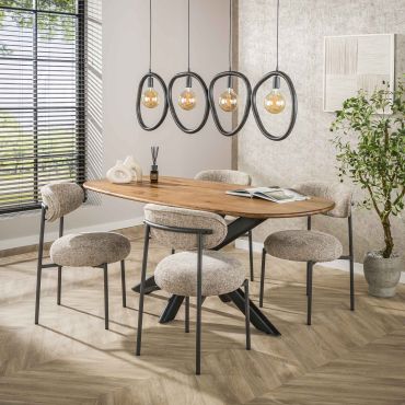 Vico Pebble - suspension - 140 x 8 x 150 cm - noir arctique