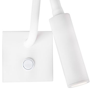Nova Luce Madison - applique murale avec interrupteur - 8 x 8 x 32 cm - 3W LED inclus - blanc