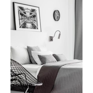 Nova Luce Madison - applique murale avec interrupteur - 8 x 8 x 32 cm - 3W LED inclus - chrome
