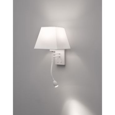 Nova Luce Valencia - applique murale avec interrupteur - 25 x 21 x 40 cm - 3W LED inclus - blanc