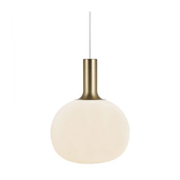 Nordlux Alton - lampe suspendue - Ø 25 x 333 cm - blanc opale et laiton ou noir