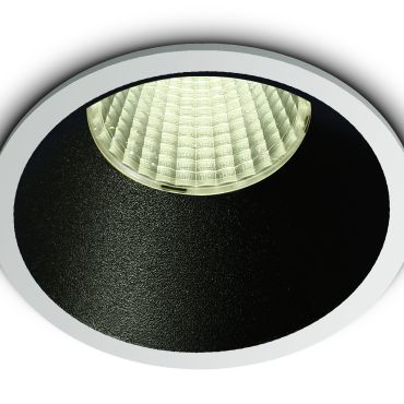 ONE Light COB Dark Light Range - spot à encastrer - Ø 73 mm, Ø 67 mm encastré - 12W LED dimmable inclus - blanc - couleur de lumière blanche