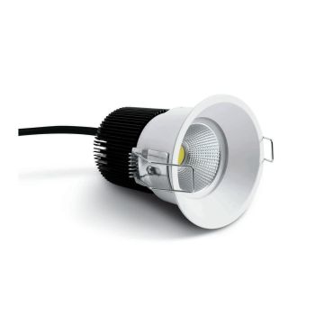 Spot encastré ONE Light COB Dark Light Range - Ø 82 mm, Ø 75 mm encastrement - LED 12W dimmable incl. - IP44 - blanc - couleur de lumière blanc chaud (2700K)