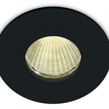 ONE Light COB Bathroom High Power - spot encastré - Ø 83 mm, Ø 70 mm encastré - 12W LED inclus - IP64 - noir